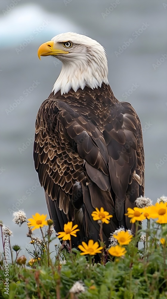 Fototapeta premium A bald eagle in nature.