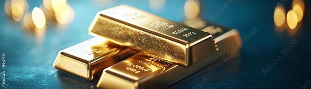 Gold bars, close up Gold bars, close up