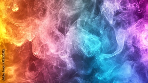 Abstract Colorful Smoke Swirls