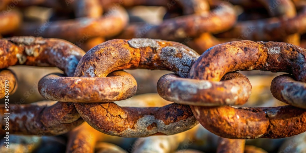 Close up shot of a weathered rusty chain, creating an abstract industrial background, rusty, chain, weathered, old Close up shot of a weathered rusty chain, creating an abstract industrial background, rusty, chain, weathered, old
