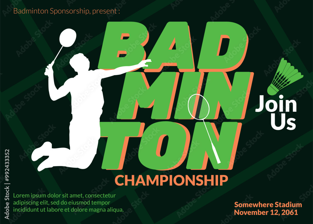 All Badminton League, Badminton Poster All Badminton League, Badminton Poster