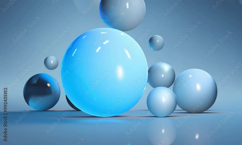 3D Render Blue Background Abstract Geometric Animation 4k Seamless 3D Render Blue Background Abstract Geometric Animation 4k Seamless