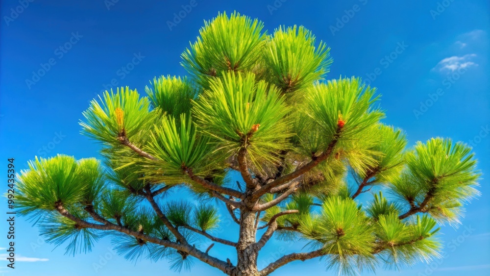 Chir Pine long needles against a blue sky backdrop, Chir Pine, long needles, blue sky, background, Pinus roxburghii Chir Pine long needles against a blue sky backdrop, Chir Pine, long needles, blue sky, background, Pinus roxburghii
