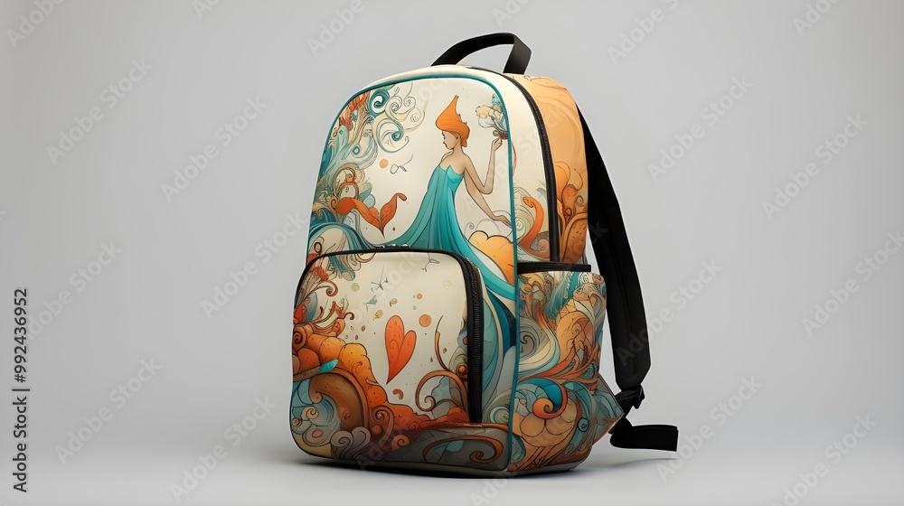 bag with white backround generative AI bag with white backround generative AI