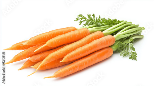 fresh carrot isolated on white background