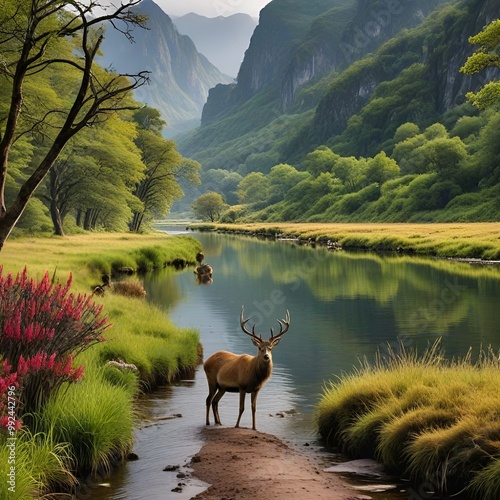 deer in the mountains photo