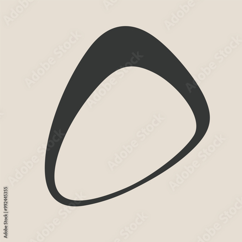 contemporary logo oval o shape