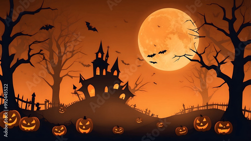halloween background with pumpkin
