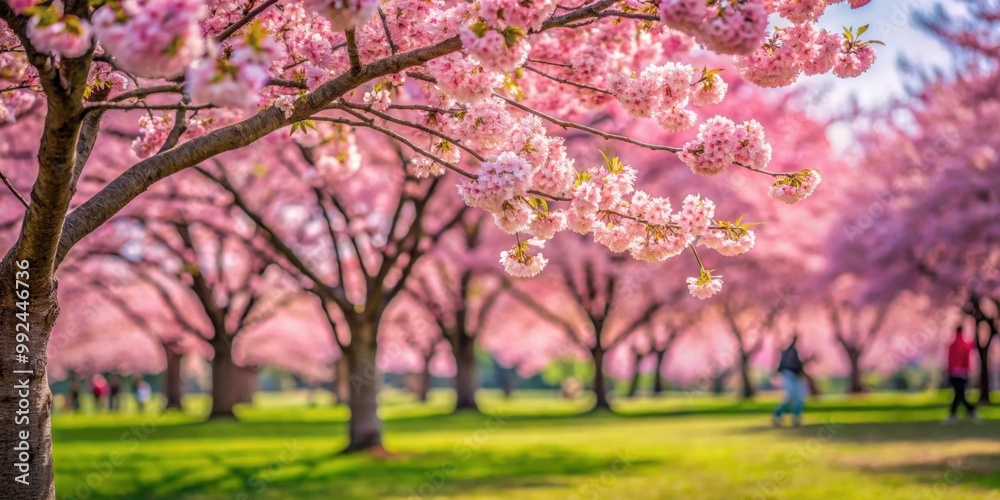 Cherry blossom tree in a park with selective focus, sakura, blossoms, spring, nature, pink, flowers, petals, tree, park Cherry blossom tree in a park with selective focus, sakura, blossoms, spring, nature, pink, flowers, petals, tree, park