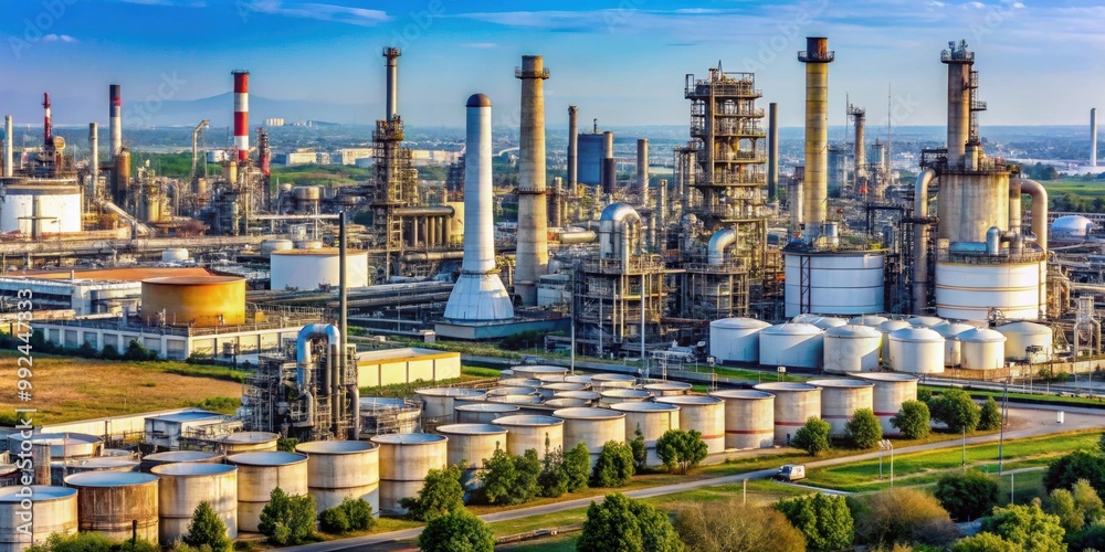 Obraz premium Industrial refinery in Fos-sur-Mer