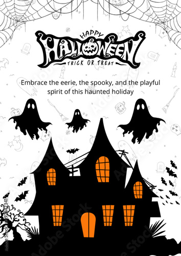 Halloween poster design vector with eps format.
