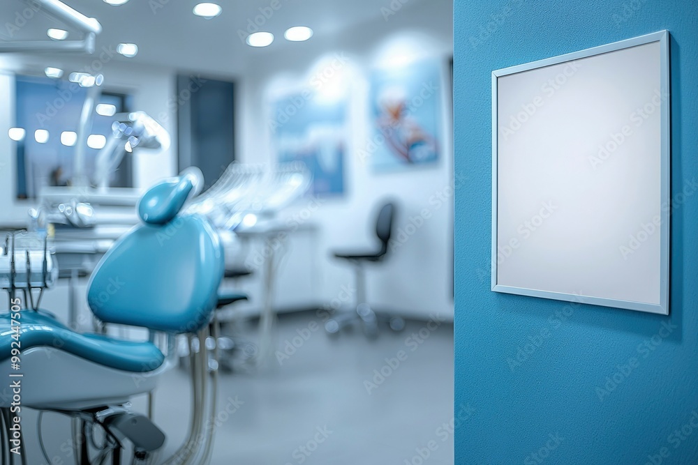 Dental Chair and Empty Frame in a Dentist's Office Dental Chair and Empty Frame in a Dentist's Office