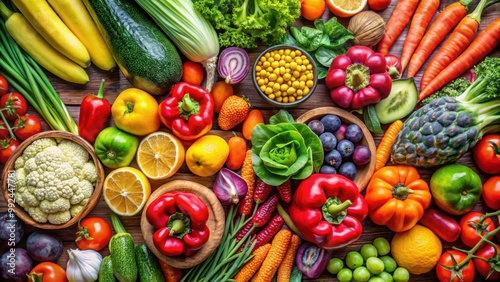 Wallpaper Mural Colorful display of fresh fruits and vegetables Torontodigital.ca