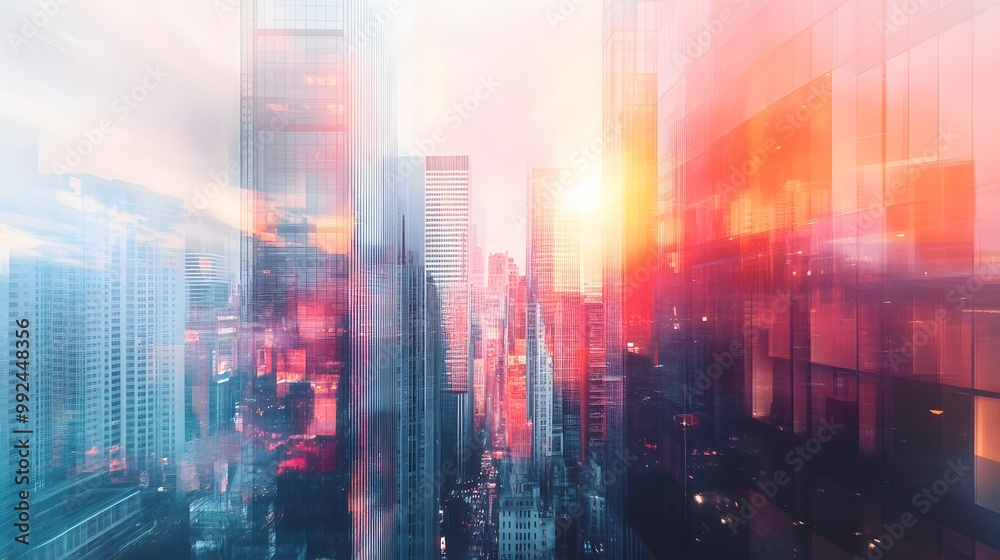 abstract business modern background with cityscape double exposure. abstract business modern background with cityscape double exposure.