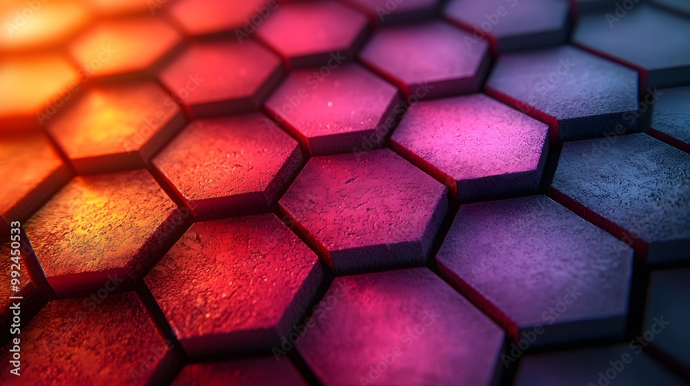 Pastel-toned hexagons Pastel-toned hexagons