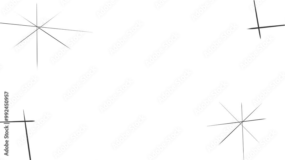 Stars with sharp rays and intersecting lines appear at the corners of the image. Stars with sharp rays and intersecting lines appear at the corners of the image.