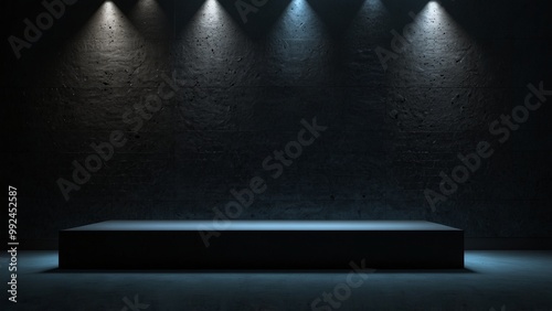 empty room with spotlight