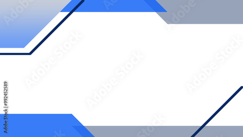 A sleek and modern abstract business card template with blue and gray accents, ideal for corporate branding and professional presentations.