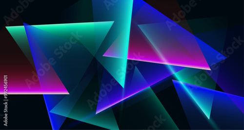 Geometric shapes in vibrant colors, creating a visually stimulating abstract composition