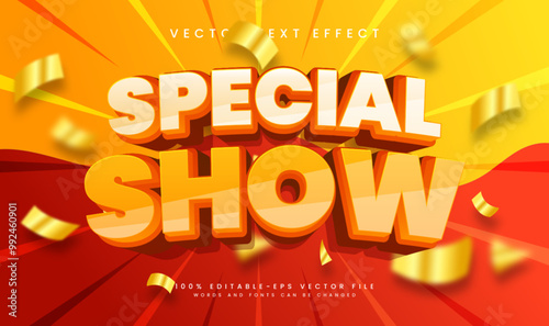 Special show editable vector text effect, with elegant luxury concept