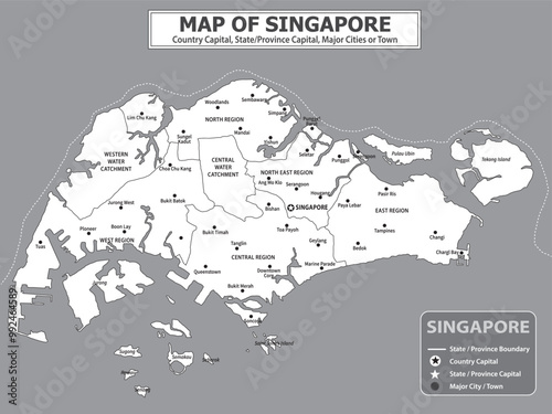 Geography Political map. Political map of country with capital, province or state capital, major cities and town.