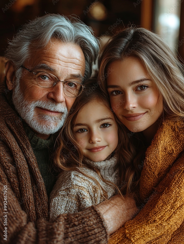 Generations United in Warm Family Embrace