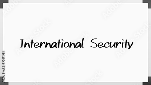 International Security のホワイトボード風イラスト