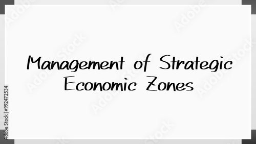 Management of Strategic Economic Zones のホワイトボード風イラスト