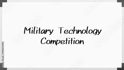 Military Technology Competition のホワイトボード風イラスト