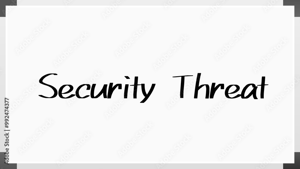 Security Threat のホワイトボード風イラスト Security Threat のホワイトボード風イラスト
