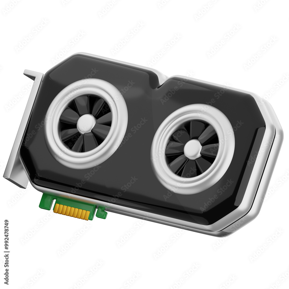Graphic card 3d illustration. video card icon. Graphic card 3d illustration. video card icon.