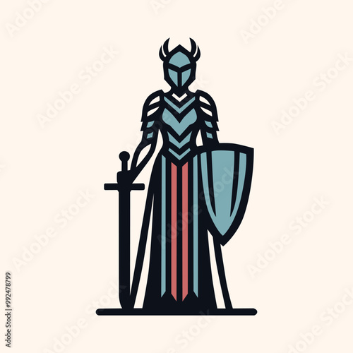 Elegant Female Fighter Illustration