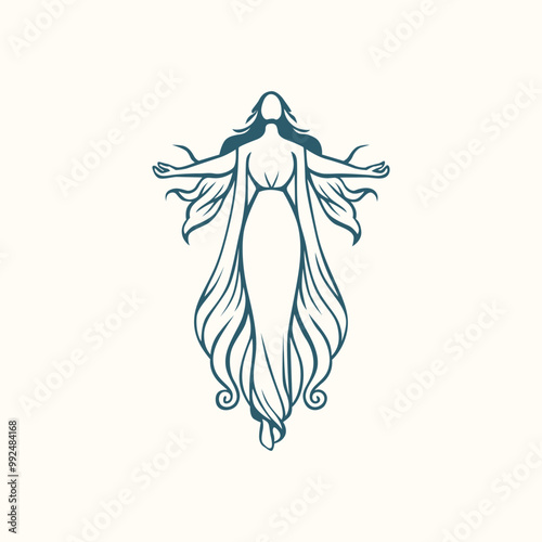 Illustration of a Female Deity Ruler