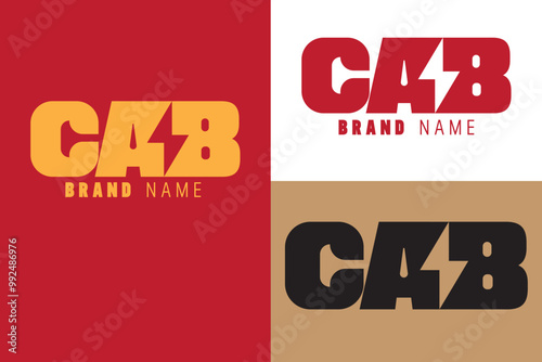 CAB Electric logo design, suitable for vehicle or anything based on electricity