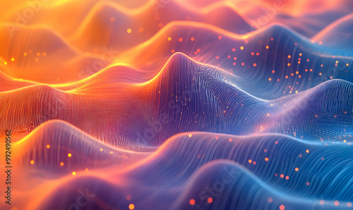 Abstract dynamic wave background