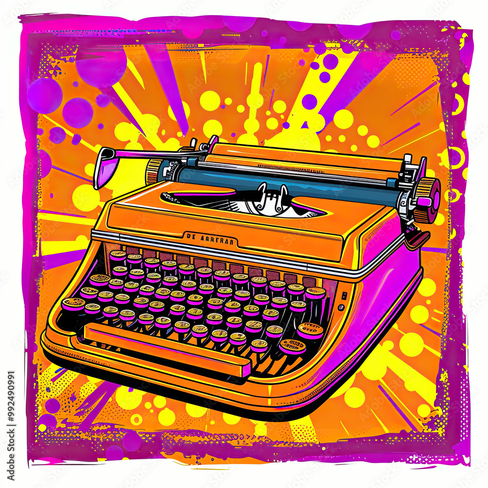 Write with Flair: Pop-Art Typewriter Magic