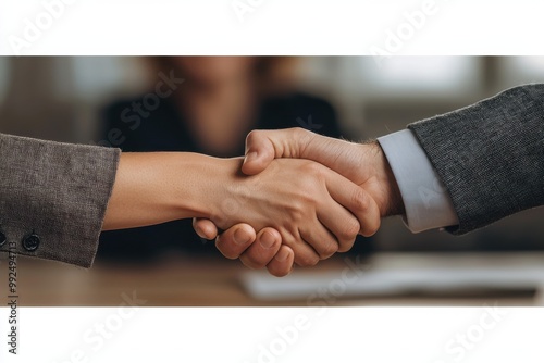 Handshake in a professional setting photo