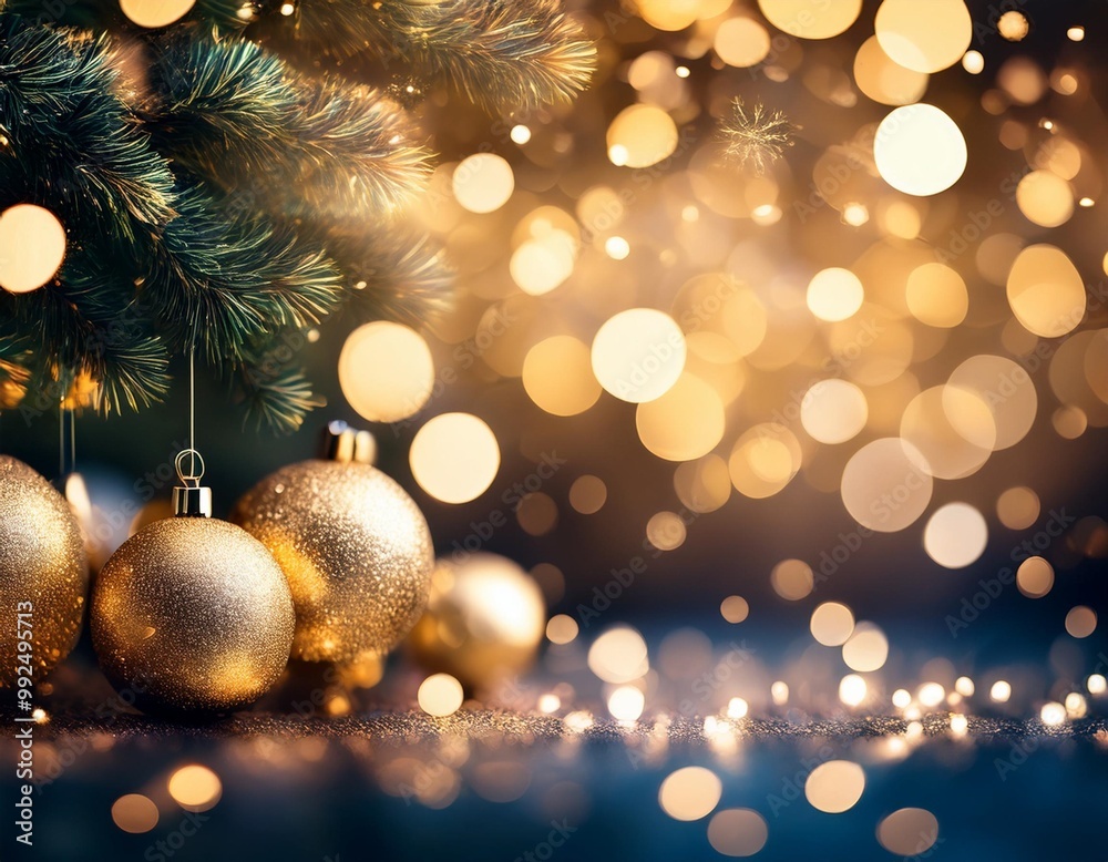 Festive holiday season background with depth of field for a joyful and celebratory vibe Festive holiday season background with depth of field for a joyful and celebratory vibe
