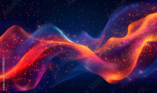 Abstract dynamic wave background