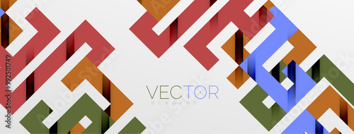 Color bend lines with shadow texture effect. Vector Illustration For Wallpaper, Banner, Background, Card, Book Illustration, landing page