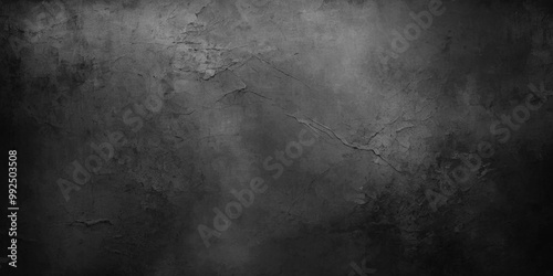 Elegant black background illustration with vintage distressed grunge texture and dark gray charcoal color pain, Abstract Chalk Blackboard Background Size For Cover Page