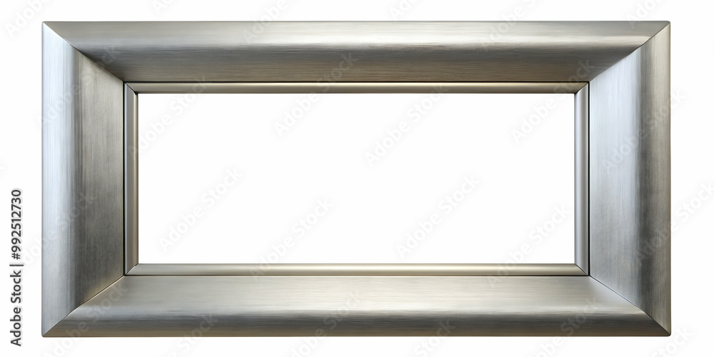 A close-up shot of a modern silver frame with a sleek design and minimalist style, frame, photo, stock, object, design, decoration A close-up shot of a modern silver frame with a sleek design and minimalist style, frame, photo, stock, object, design, decoration