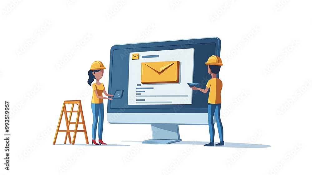Tiny people examining operating system error warning on web page isolated flat vector illustration. Cartoon mistake and alert on website. Computer diagnostics and digital technology concept design Tiny people examining operating system error warning on web page isolated flat vector illustration. Cartoon mistake and alert on website. Computer diagnostics and digital technology concept design