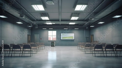 A photo of an empty construction safety meeting area.