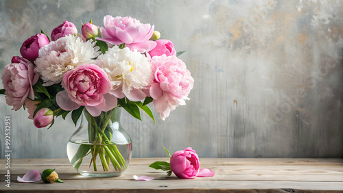 Timeless elegance captured in a beautiful arrangement of peonies in a vase, peonies, flowers, elegant, timeless, classy