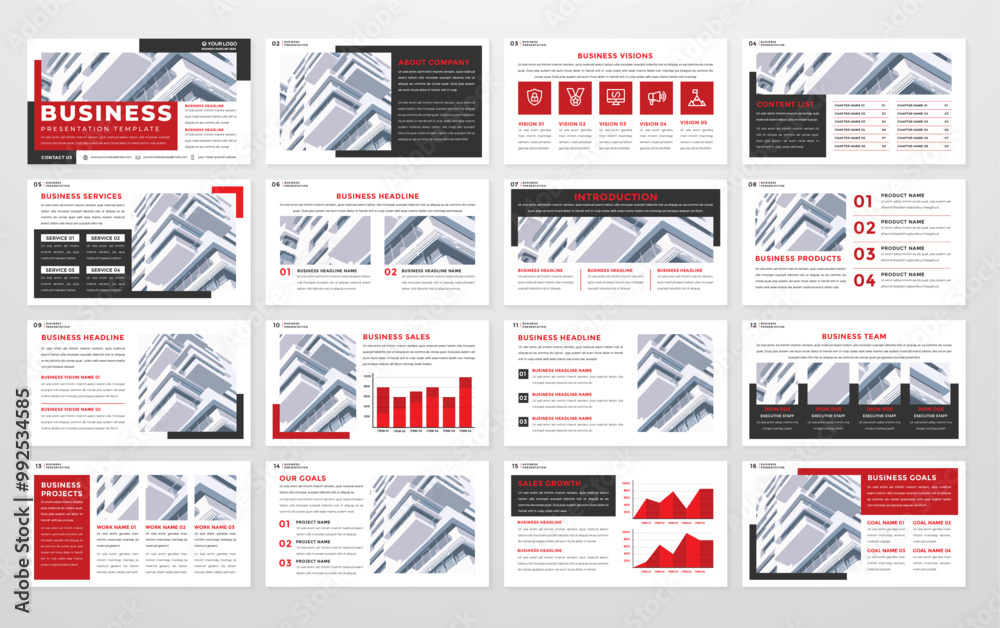 minimalist presentation template with simple and clean layout use for business profile and annual report