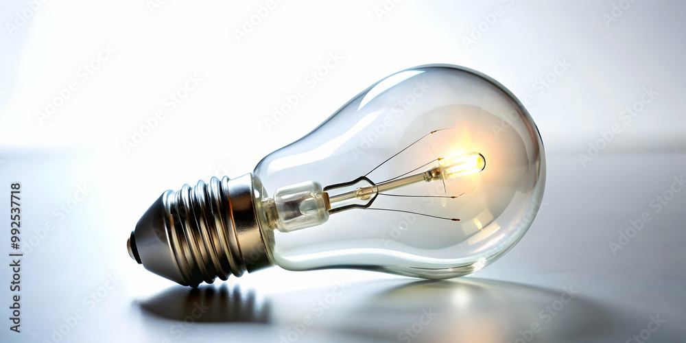 Bright light bulb on a white background, illumination, energy, creativity, innovation, electricity, idea, invention Bright light bulb on a white background, illumination, energy, creativity, innovation, electricity, idea, invention
