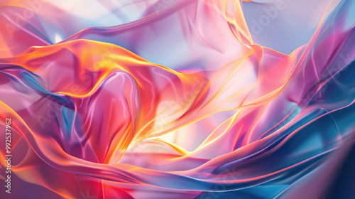 vibrant fusion of soft, flowing colors creates ethereal abstract background, evoking sense of tranquility and creativity. interplay of light and texture enhances its visual appeal