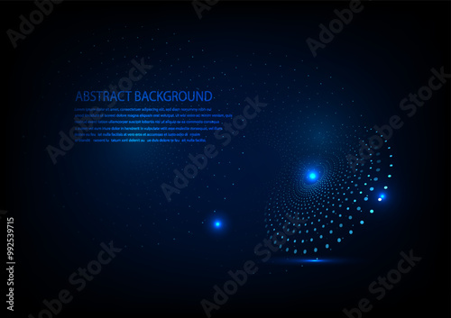 AI hi tech Abstract circle dot pattern on blue violet background hi tech technology vector eps10