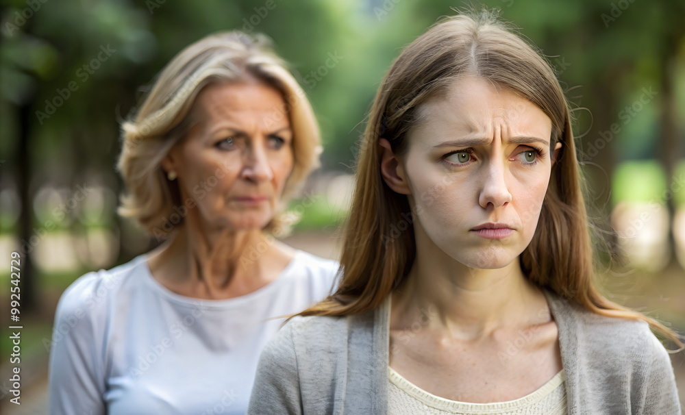Relationship between mother and daughter, different age generations, bad relations in family, conflict concept, abuse . emotional scene . Relationship between mother and daughter, different age generations, bad relations in family, conflict concept, abuse . emotional scene .